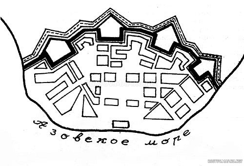Троецкая крепость на Таганьем Рогу, История, Черно-белые, Карта