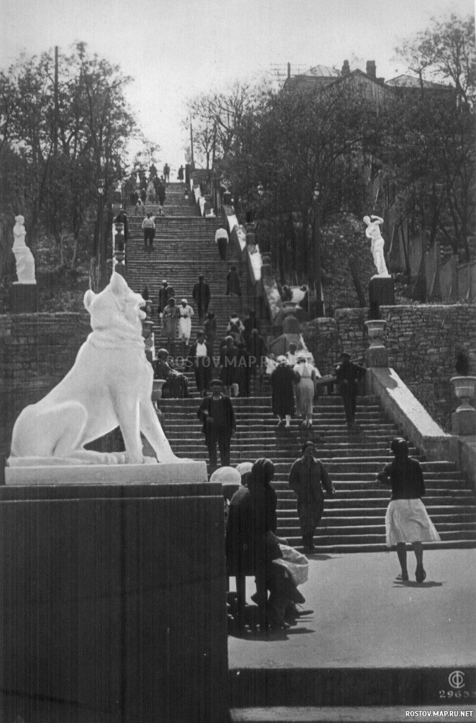 Каменная лестница. , предположительно1930 год, История, Черно-белые, Достопримечательности
