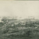 Вид на Таганрогский порт (фото середины 19 века)., История, Черно-белые
