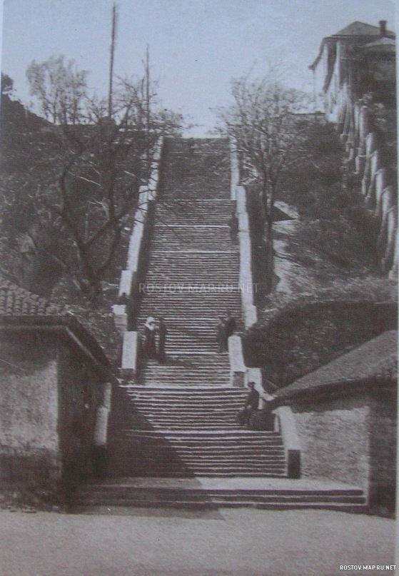 Каменная лестница Герасима Федоровича Депальдо. Фото конца 19 века, История, Черно-белые