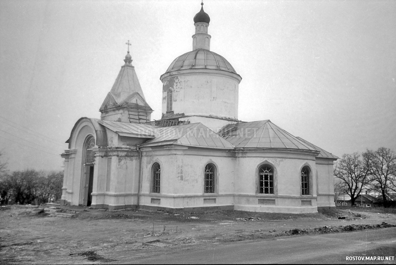 Никольский храм, с. Николаевка., предположительно1960 год, История, Черно-белые, Достопримечательности