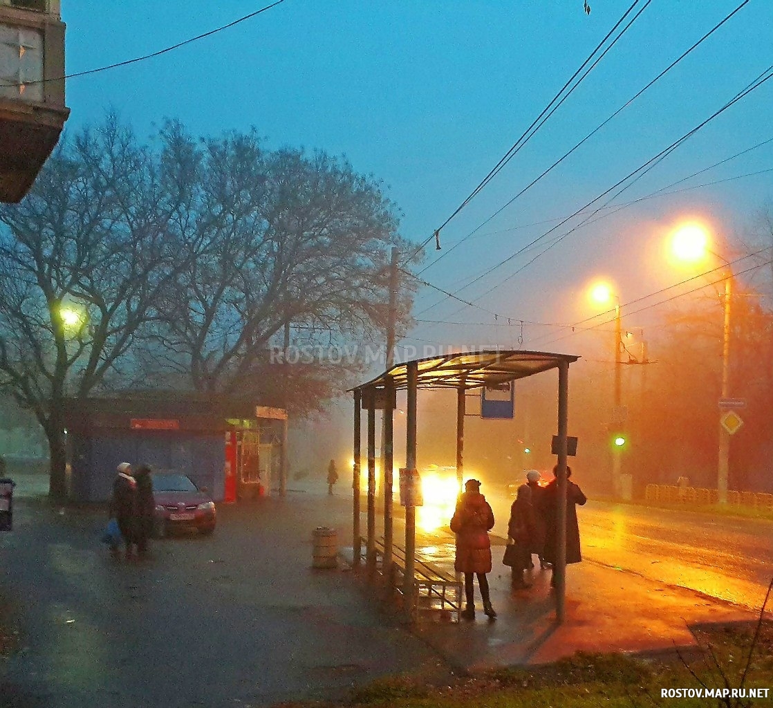 Таганрог, 2013 год, Современные, Профессиональные, Осень, Туман, Вечер, Цветные